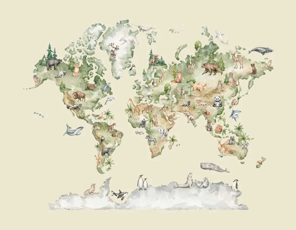 Fototapeta “Mapa z flagami” 1