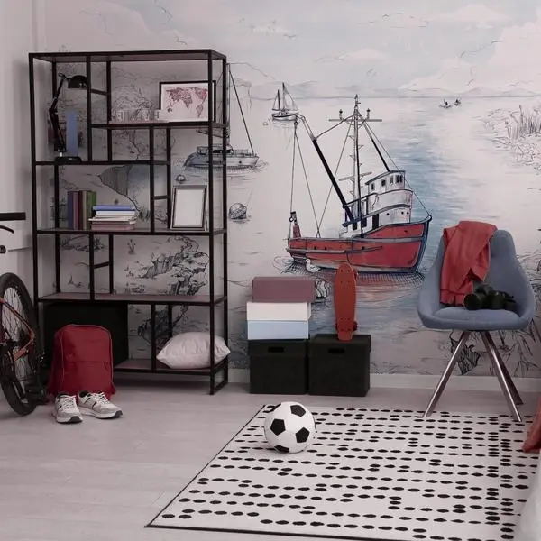 Boats — tapety geometryczne we wnętrzu