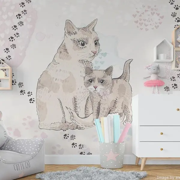 Cutty Cats — fototapeta z własnego zdjęcia — druk na wymiar we wnętrzu
