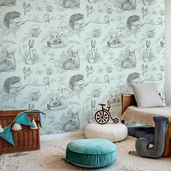 DEER&amp;FRIENDS — tapety geometryczne we wnętrzu