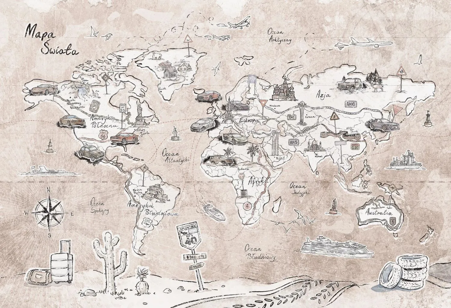 TRIP MAP- beige 3