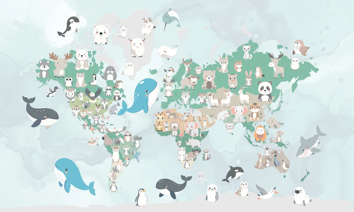 Animal World Light Blue 1