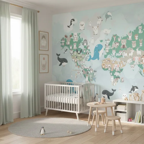 Animal World Light Blue RAUV — wizualizacja we wnętrzu