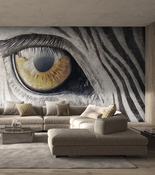 Zebra gaze — wizualizacja we wnętrzu