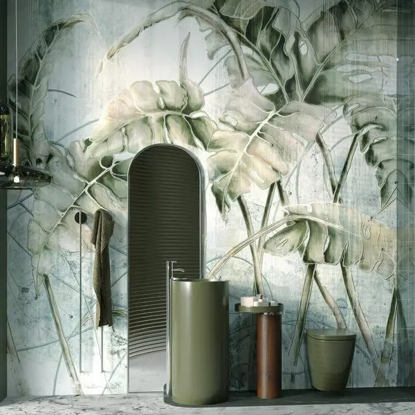 Monstera — tapety do kuchni we wnętrzu