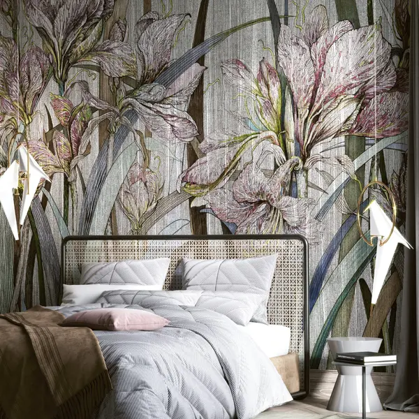 Amaryllis — tapety do salonu we wnętrzu