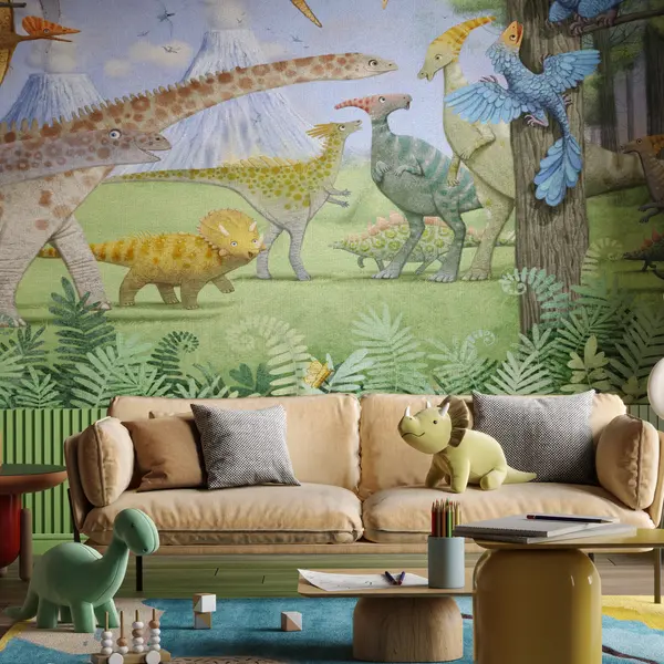 Jurassic — fototapety z krajobrazem we wnętrzu